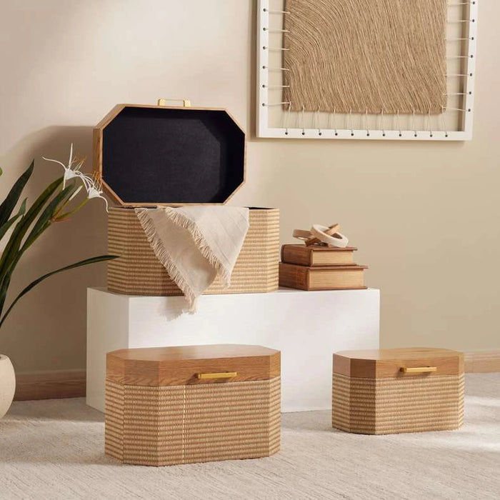 Aya Storage Box With Handle 48X30X30Cm - Beige Pan Home