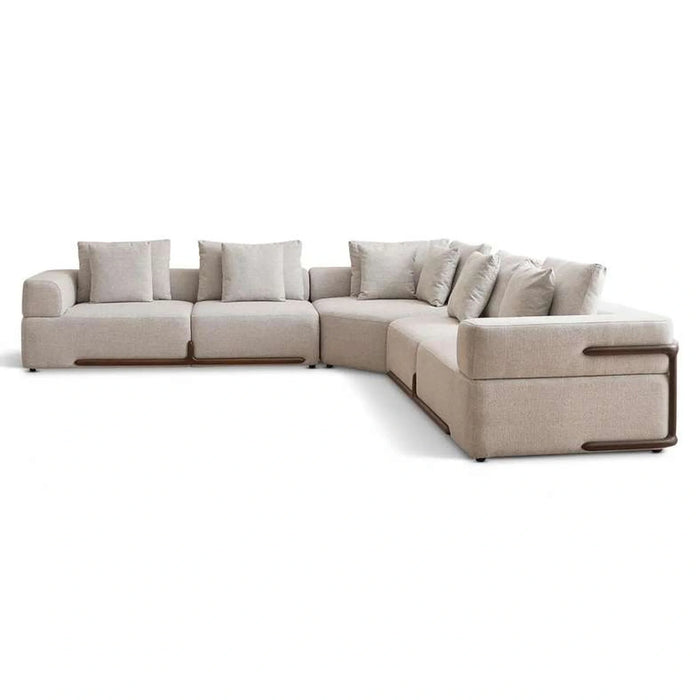 Aycox Corner Sofa Set - Beige