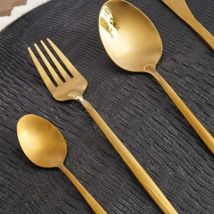 Ayda 24-Piece Cutlery Set -Gold Pan Home