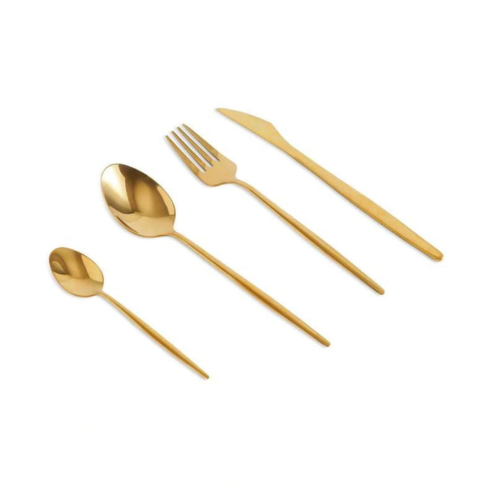 Ayda 24-Piece Cutlery Set -Gold Pan Home