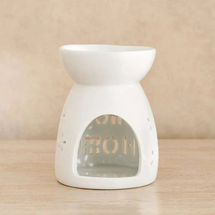 Aylia Ceramic Oil Burner 8X11Cm - White