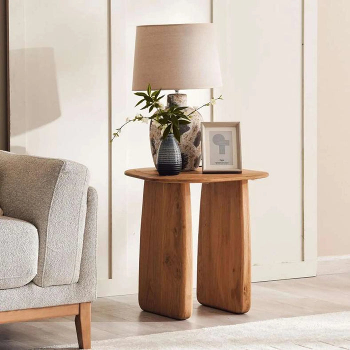 Azariah End Table Oak Wood - Natural
