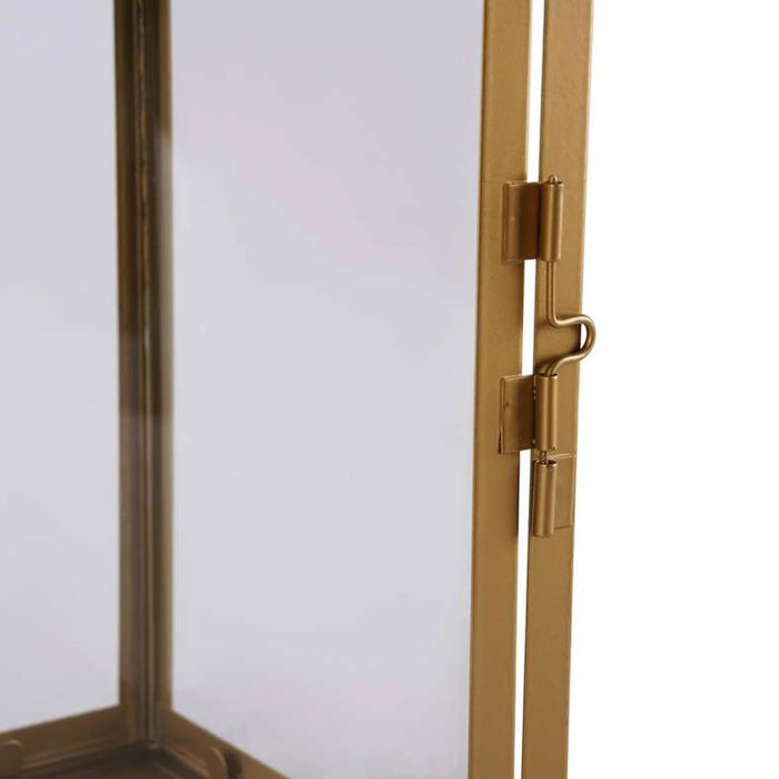 Aziza Metal Lantern 16X16X40Cm- Gold