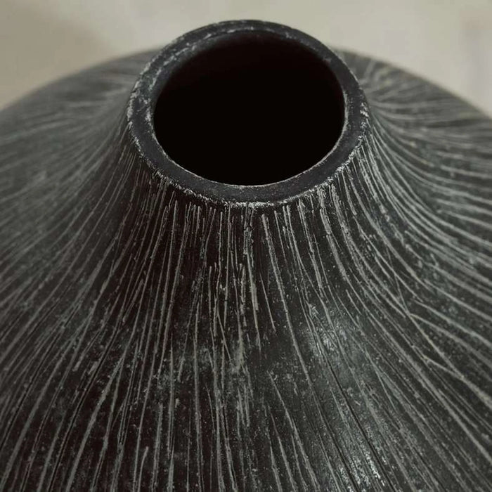 Azul Ceramic Bulb Vase 27X27X27Cm - Dark Blue