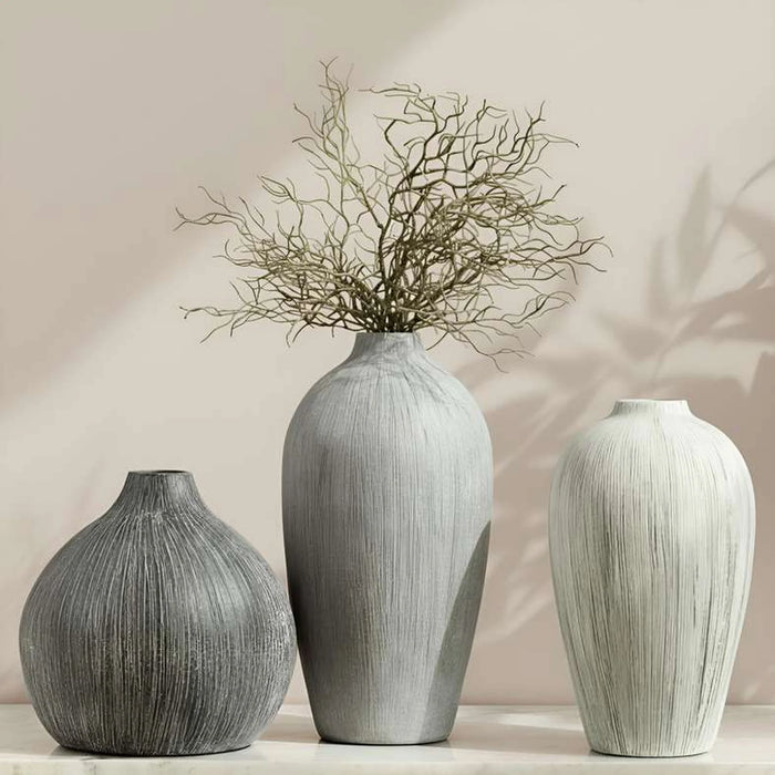 Azul Ceramic Bulb Vase 27X27X27Cm - Dark Blue