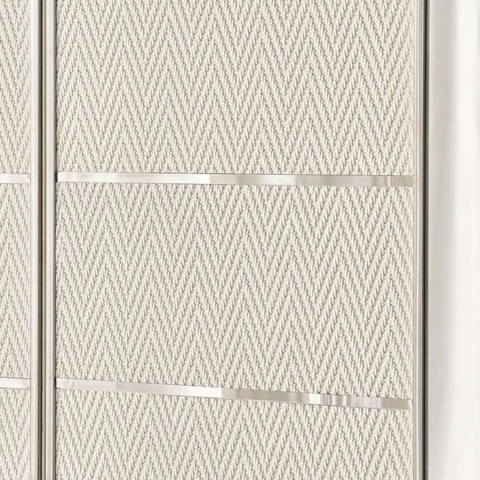 Azulite 6 Door Wardrobe With Mirror - Beige