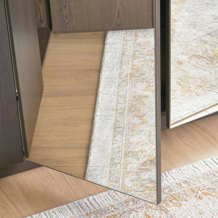 Baclone 6 Door Wardrobe - Brown & Gold