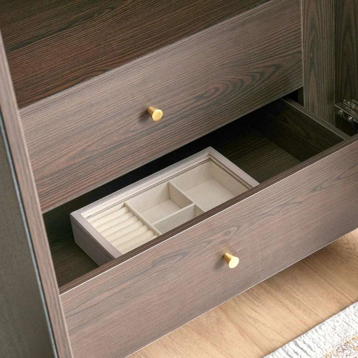 Baclone 6 Door Wardrobe - Brown & Gold