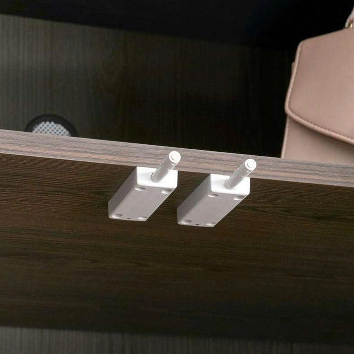 Baclone 6 Door Wardrobe - Brown & Gold