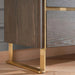 Baclone Dresser With Mirror - Brown & Gold Pan Home