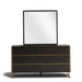 Baclone Dresser With Mirror - Brown & Gold Pan Home