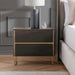 Baclone Night Stand With 2 Drawer - Brown & Gold Pan Home