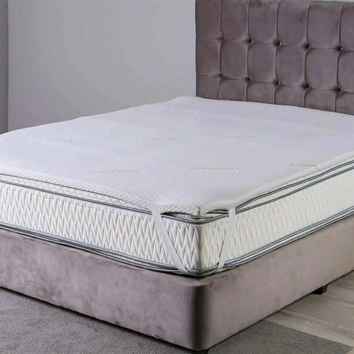 Balance Copper Infused Memory Foam Mattress Topper 160X200X4Cm-White Pan Home