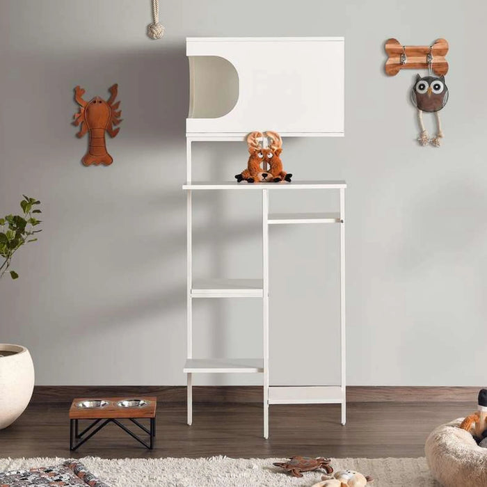 Bama Cat Tree Pet Furniture Melamine - White