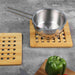 Bamboo S/2 Square Trivets Natural Pan Home