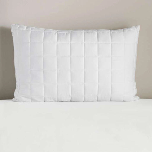 Bamboo Quilted Pillow With Gusset - White Pan Home
