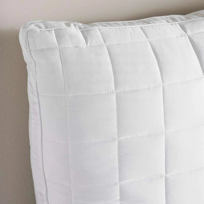 Bamboo Quilted Pillow With Gusset - White Pan Home