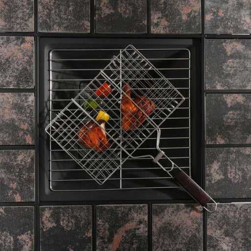 Barbeque Grill Basket 35X23X2.7Cm - Silver Pan Home
