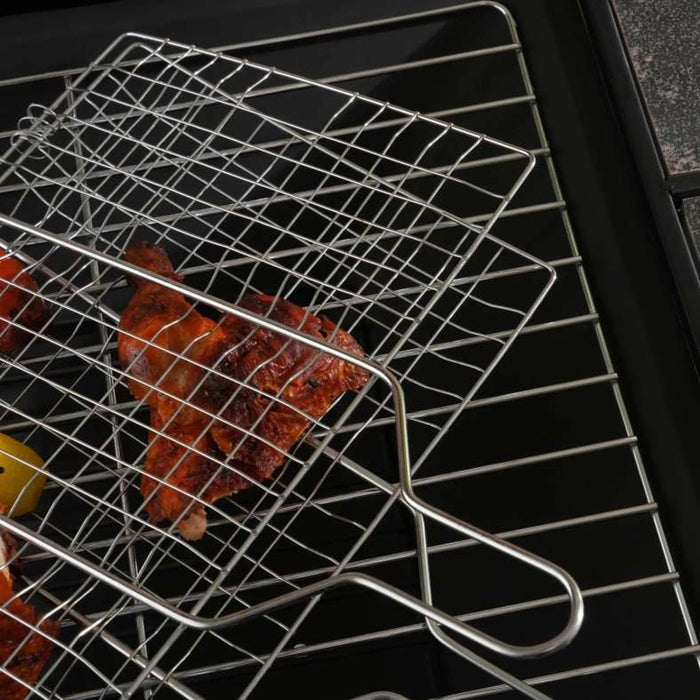 Barbeque Grill Basket 35X23X2.7Cm - Silver Pan Home