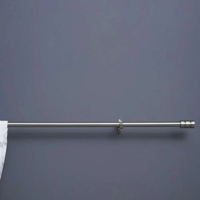 Barrel 19/16Mm Single Curtain Rod Extendable -Satin Silver Pan Home