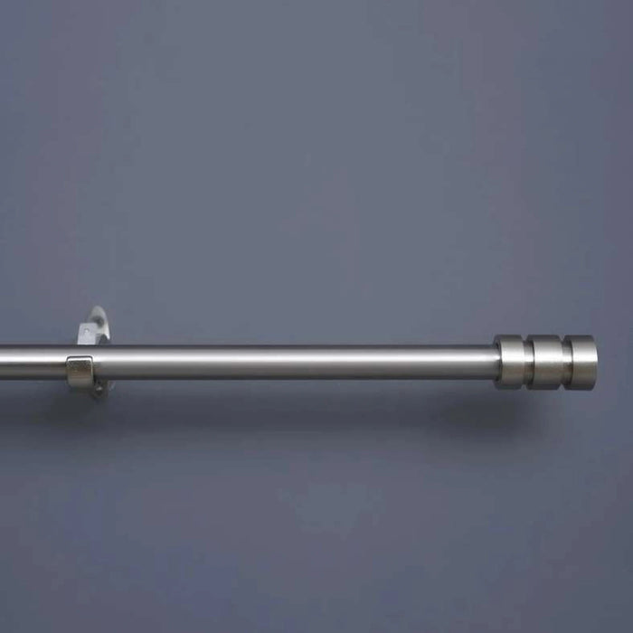 Barrel 19/16Mm Single Curtain Rod Extendable -Satin Silver Pan Home