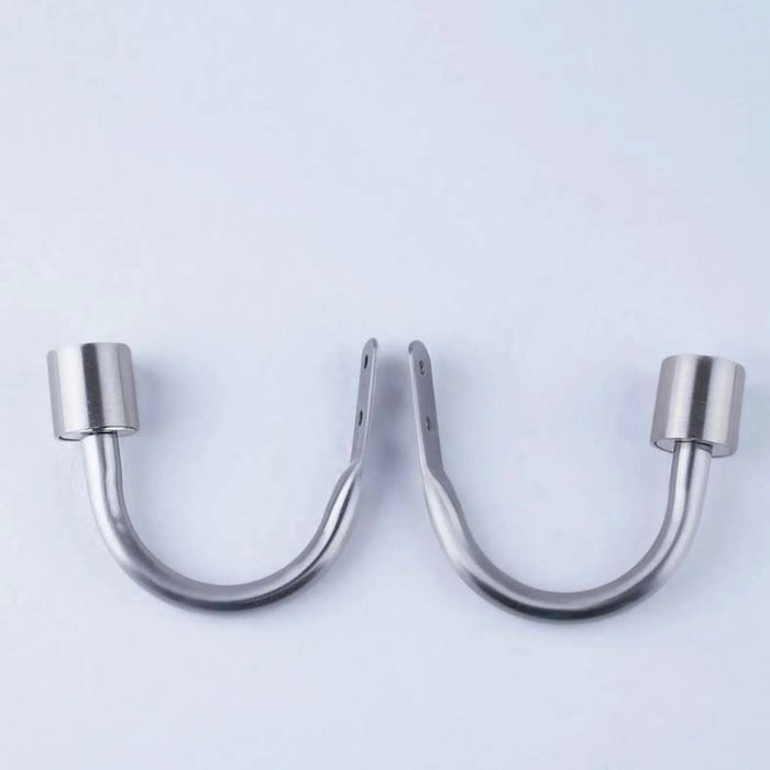 Barrel 2-Piece Tieback-Satin Silver