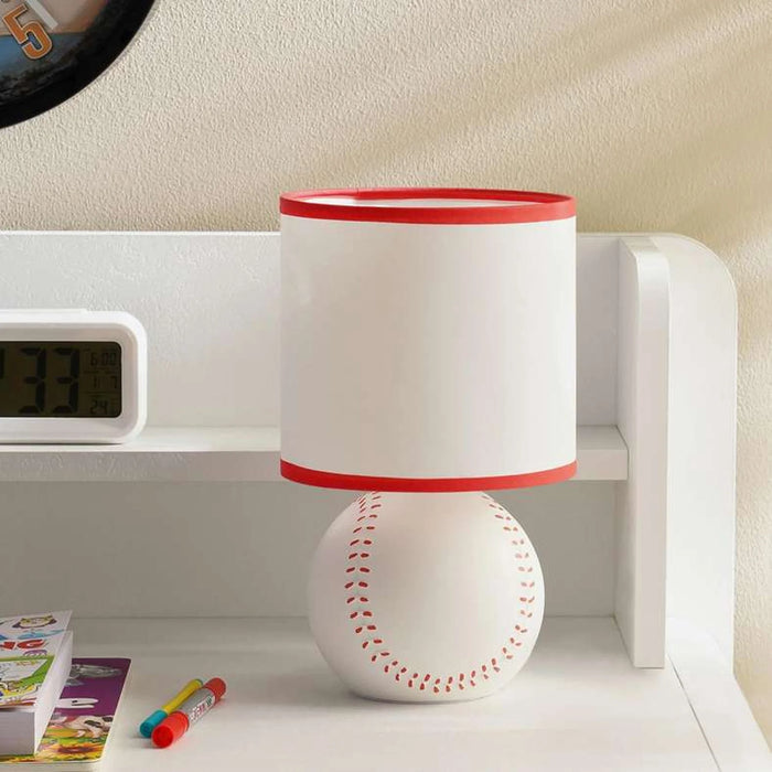 Baseball E14 Ceramic Table Lamp Dia 16X27.5Cm - White