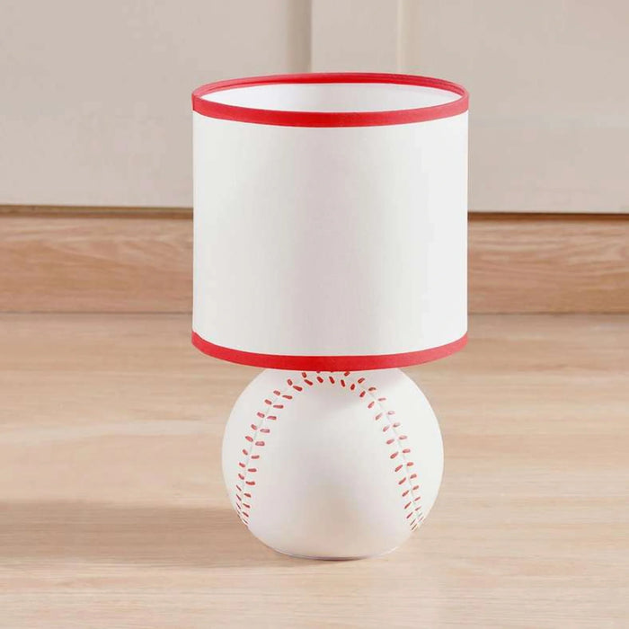Baseball E14 Ceramic Table Lamp Dia 16X27.5Cm - White
