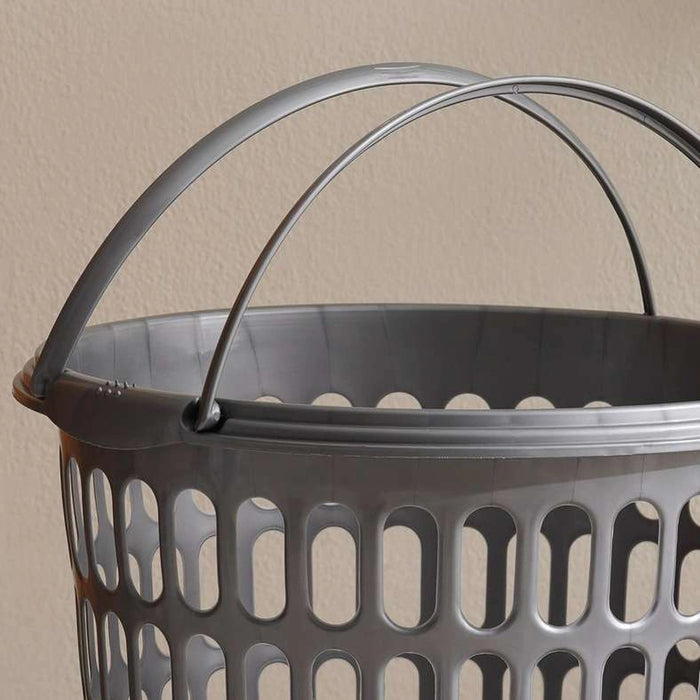Basic Laundry Basket With Handle - Grey Pan Home