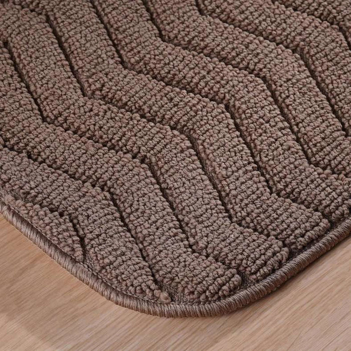 Basin 2-Piece Set Bathmat 50X80Cm And 40X60Cm - Brown Pan Home