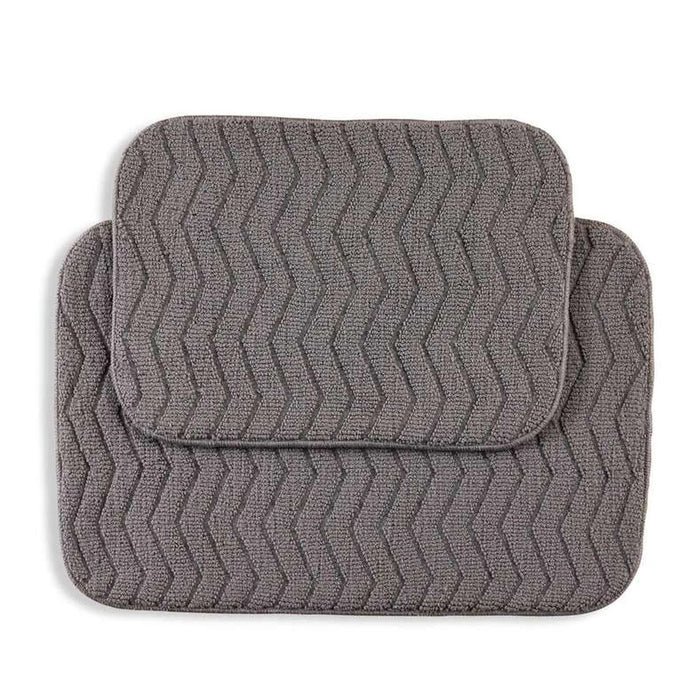 Basin 2-Piece Set Bathmat 50X80Cm And 40X60Cm - Silver Pan Home