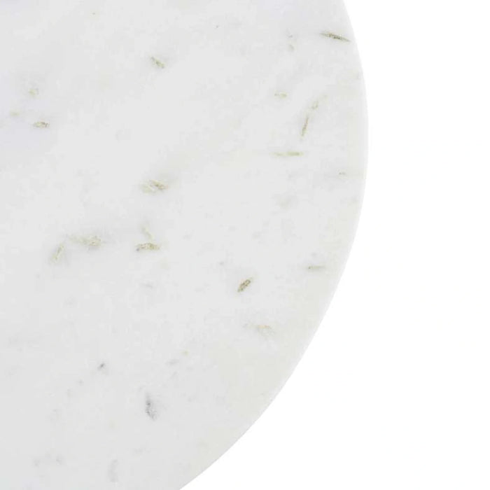 Beaton New End Table Marble - White Gold ~ White