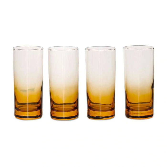 Beatriz 4-Piece Highball Glass Set 340Ml -Amber Pan Home