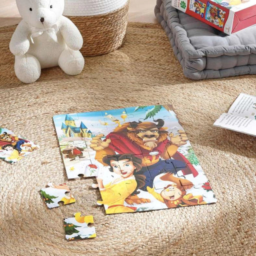 Beauty And Beast  Book And 30 Piece Jigsaw Puzzle 27.5X19X4.5Cm - Multi Pan Home