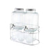 Beck 8-Piece Drink Dispenser Set With Metal Stand 4L - Clear Pan Home