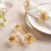 Bee Nectar 4 Piece Napkin Ring Set 4.4X4.7Cm- Gold Pan Home
