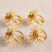Bee Nectar 4 Piece Napkin Ring Set 4.4X4.7Cm- Gold Pan Home