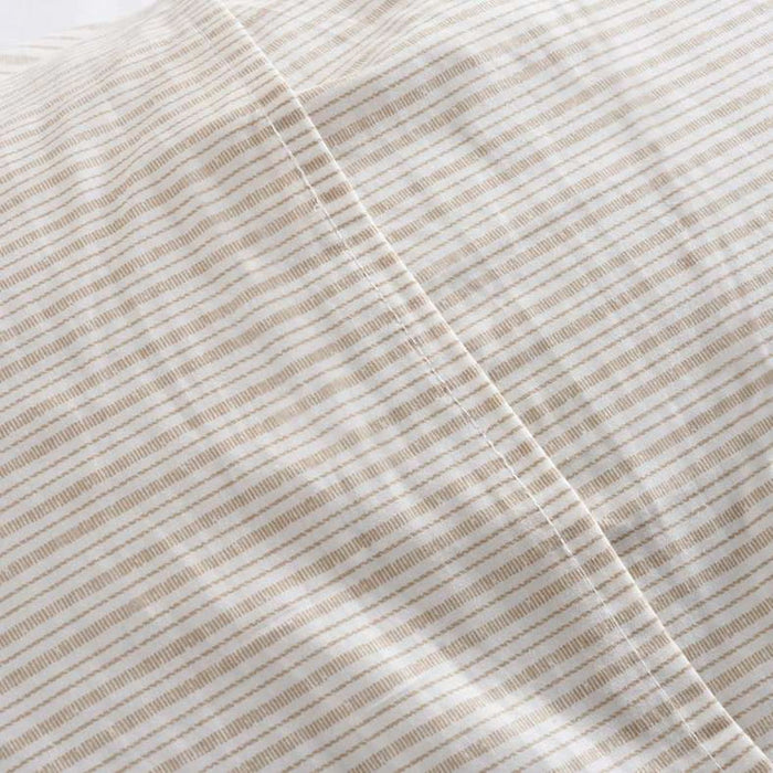 Beige Stripes 7-Piece Comforter Biab Set 233Cm X 243Cm - Beige