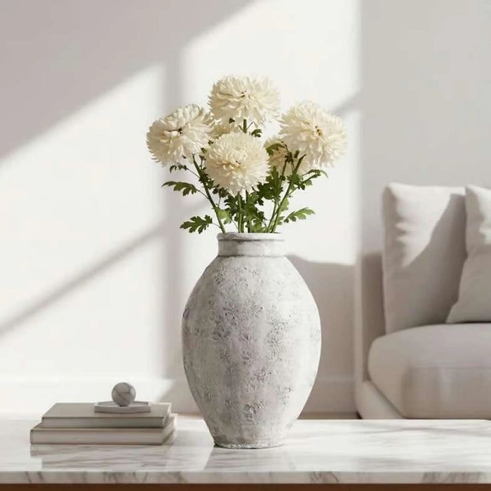 Belda Cement Vase 25X25X38Cm - Grey
