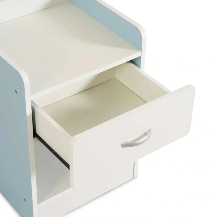 Bella Kids Nightstand With 1 Drawer And Storage - Blue