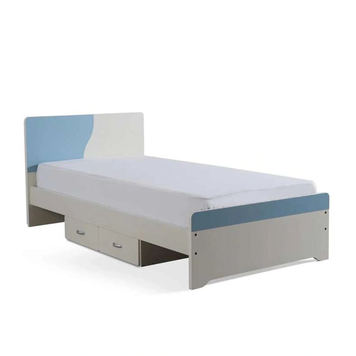 Bella Kids Single Bed With 4 Drawer Storage 90X190 Cm - Blue