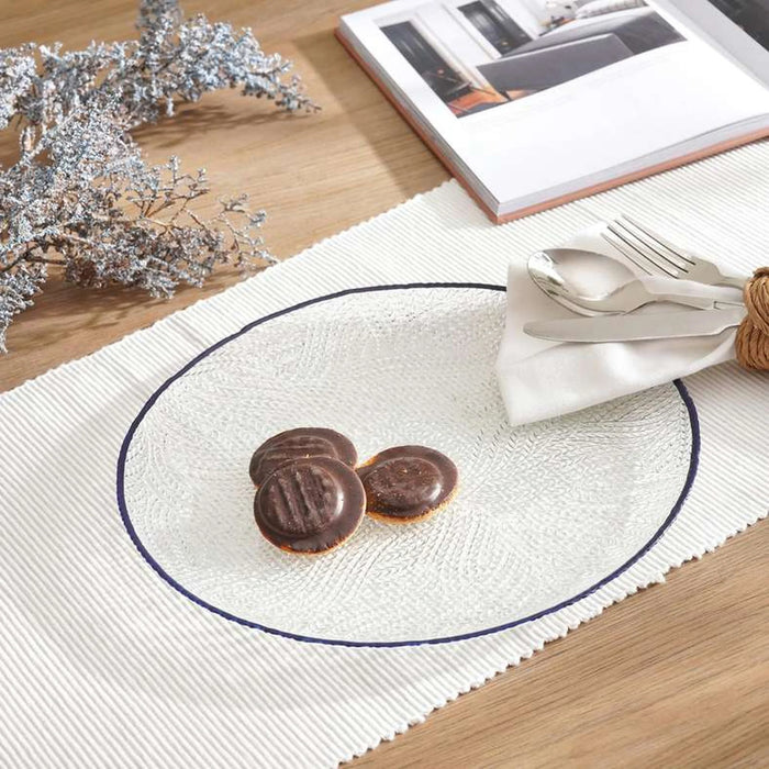 Bella Serving Platter Dia28X2Cm -Clear Blue