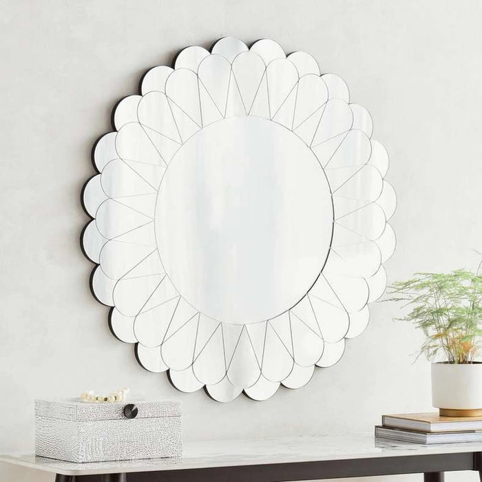 Bella Wall Mirror Dia 80Cm - Silver Pan Home