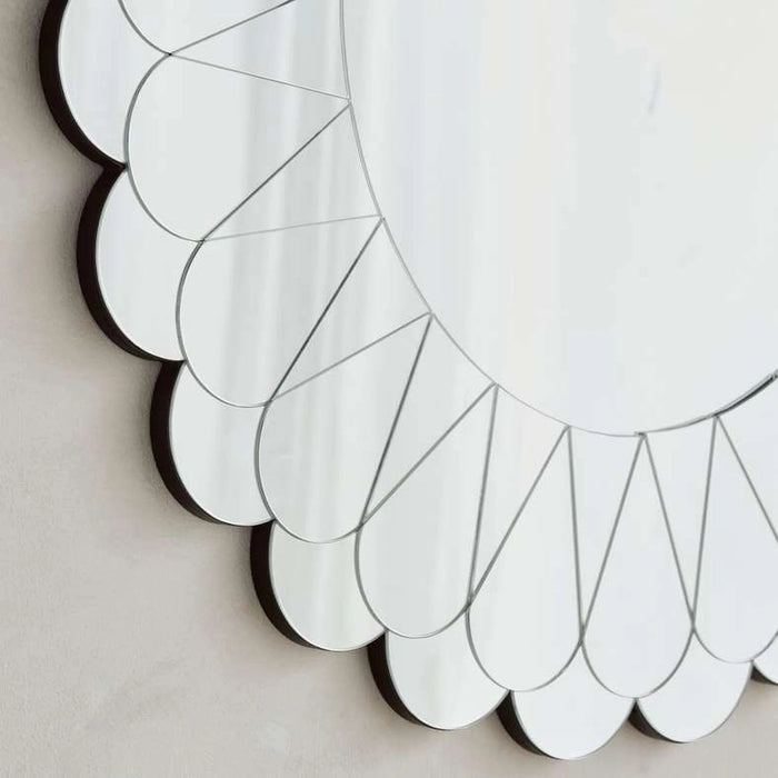 Bella Wall Mirror Dia 80Cm - Silver Pan Home