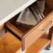 Ben New Kitchen Trolley - Beige & Brown Pan Home