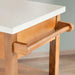 Ben New Kitchen Trolley - Beige & Brown Pan Home