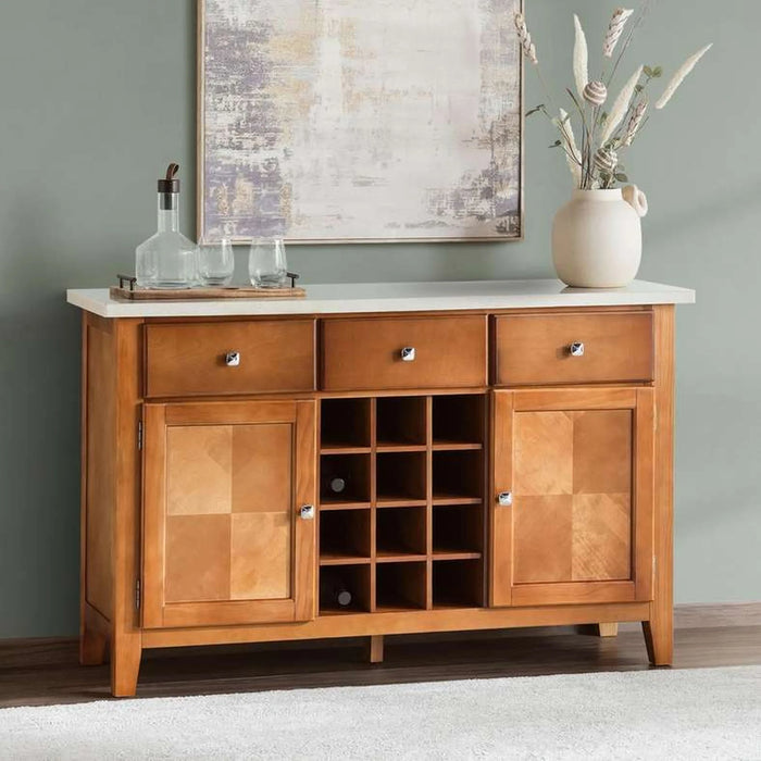Ben New Sideboard With 2 Door 3 Drawer - Beige & Brown