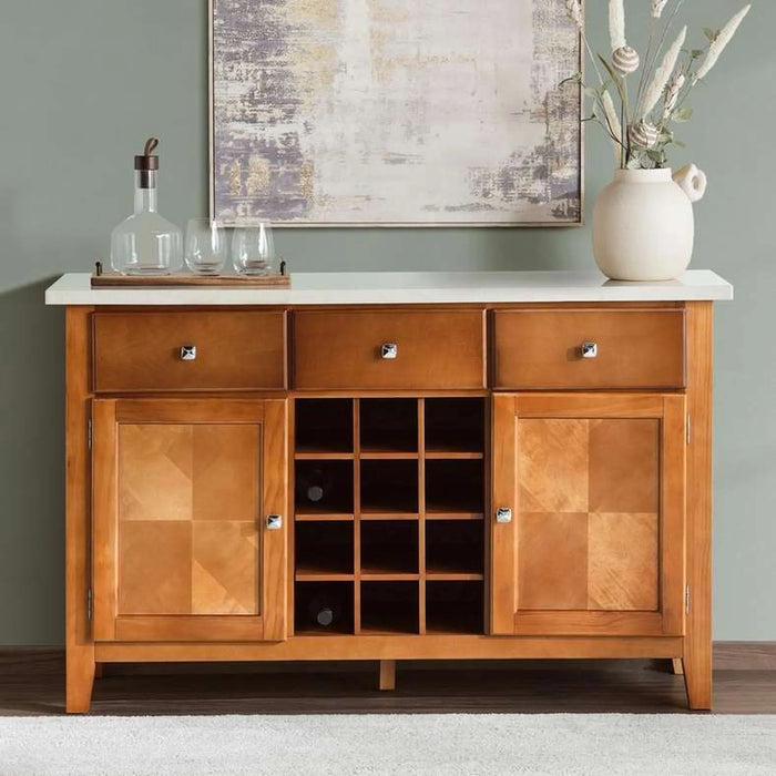 Ben New Sideboard With 2 Door 3 Drawer - Beige & Brown