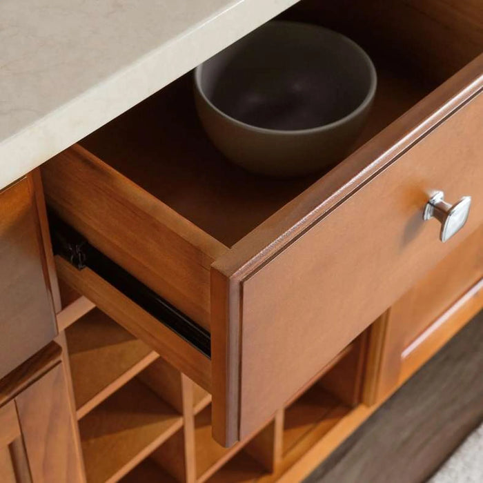 Ben New Sideboard With 2 Door 3 Drawer - Beige & Brown