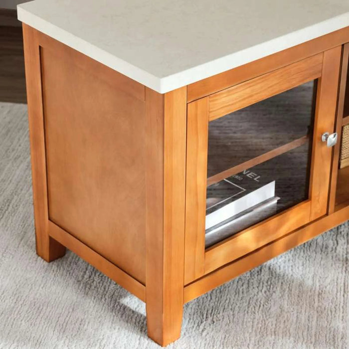 Ben New Tv Unit Upto 50 Inches - Beige & Brown